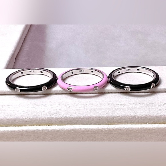 Set of 5 rings .925 silver size 5 - Picture 2 of 5